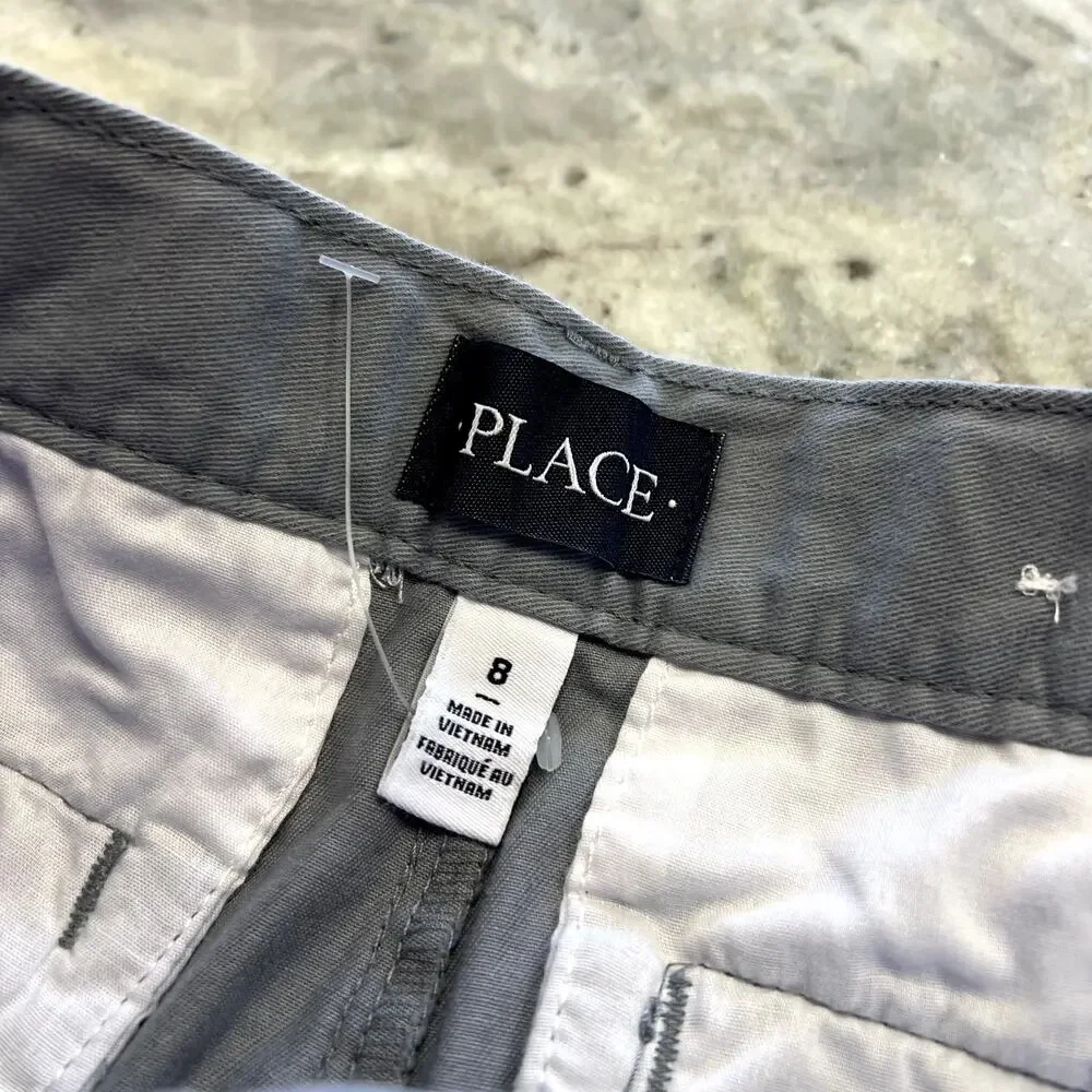 The Children's Place Boys Gray Chino Shorts Size 8